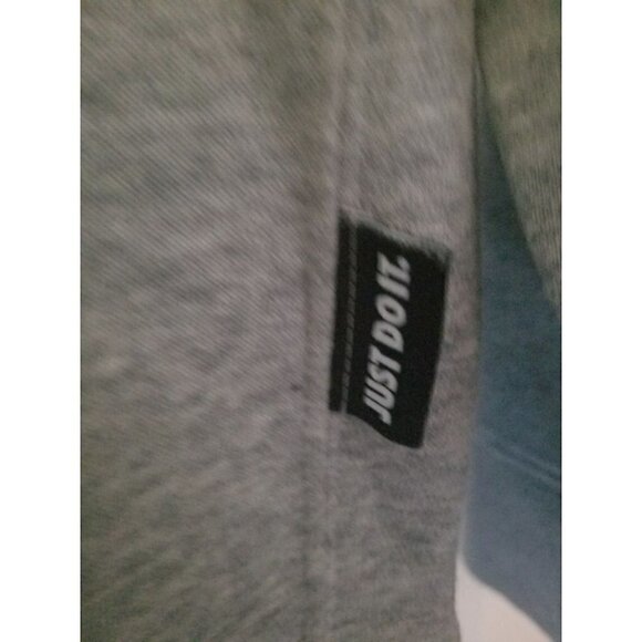 𝅺nike Just Do It Fleece Crew Men's Dark Grey Heather Sweatshirt - Picture 4 of 12